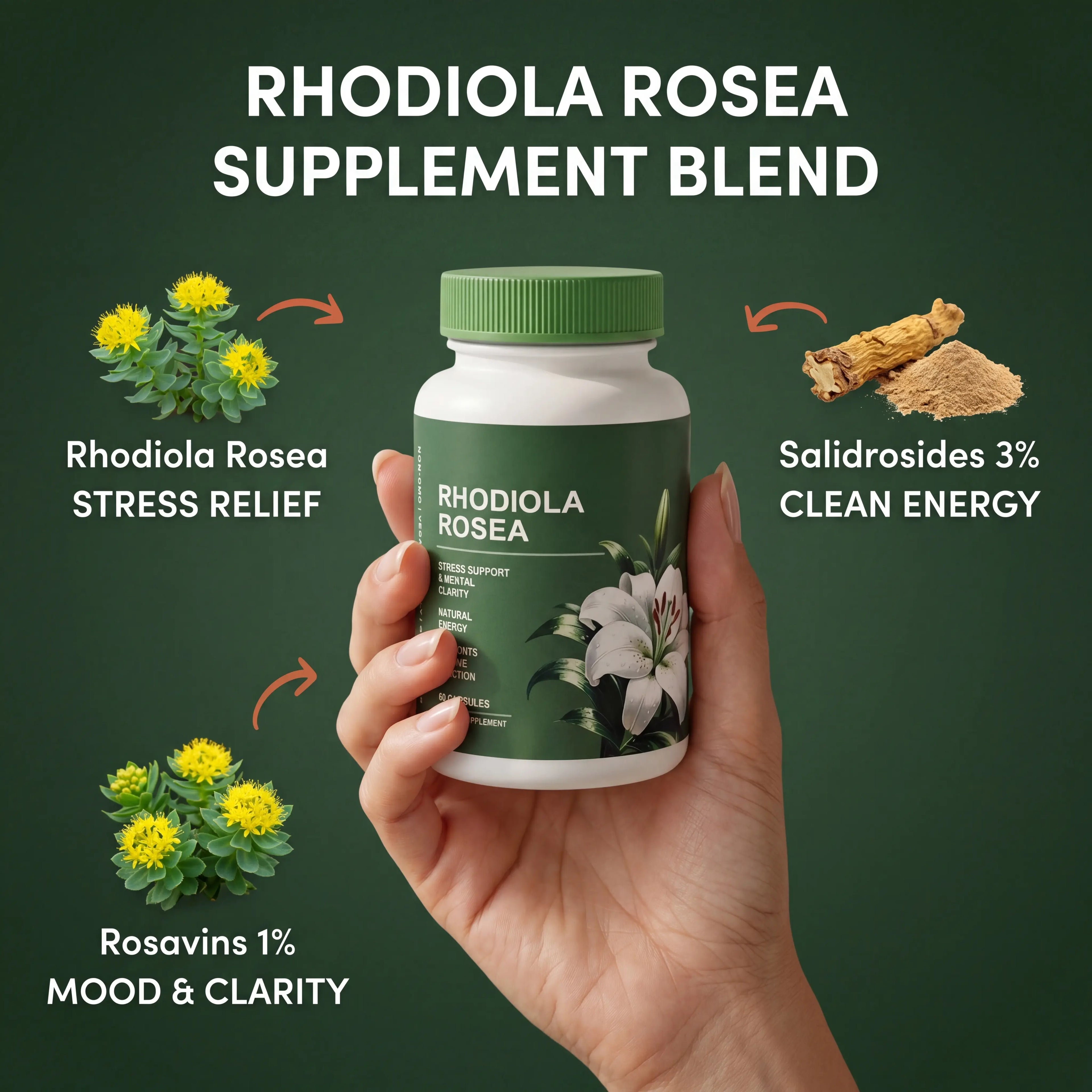 Welloriva Rhodiola Rosea 500mg