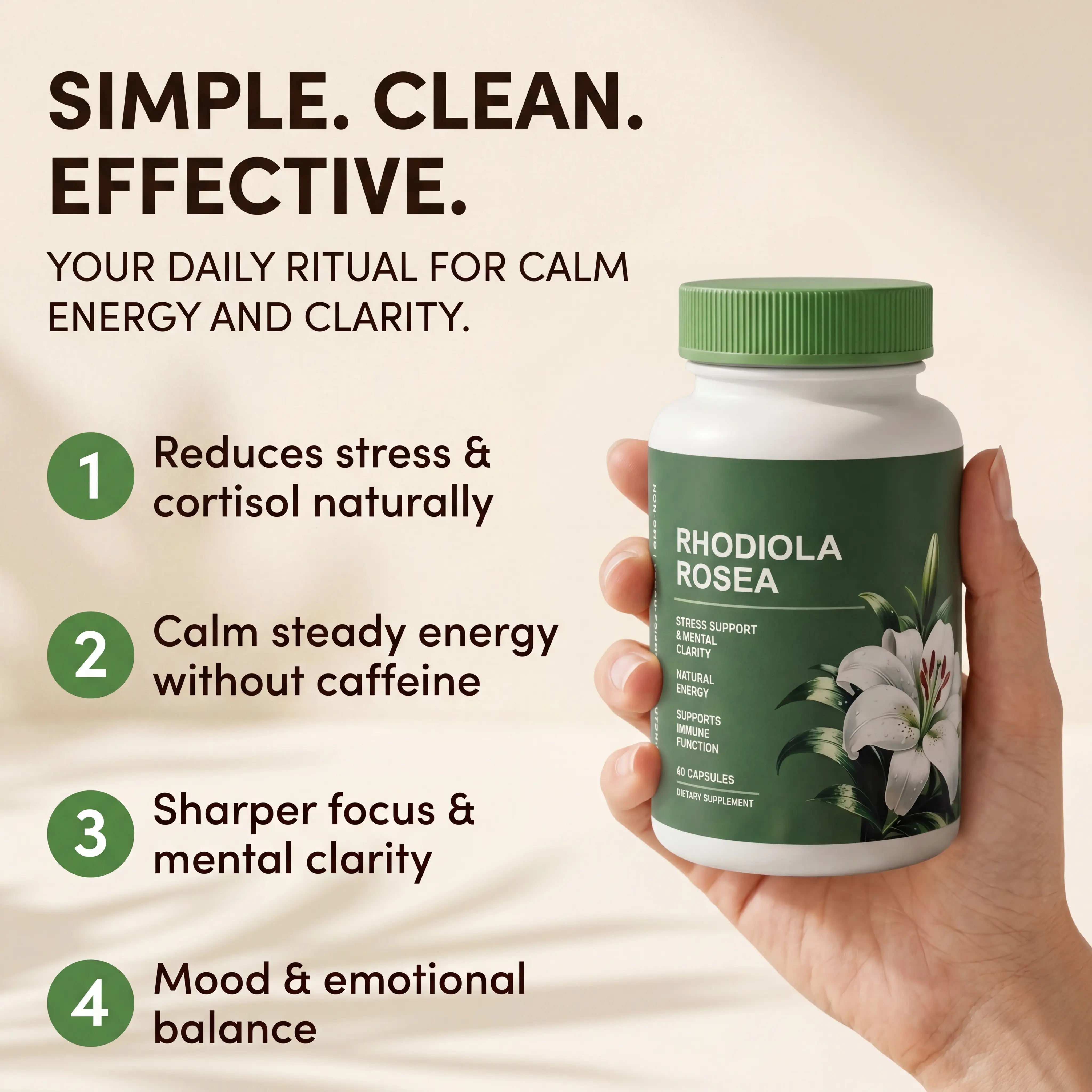 Welloriva Rhodiola Rosea 500mg