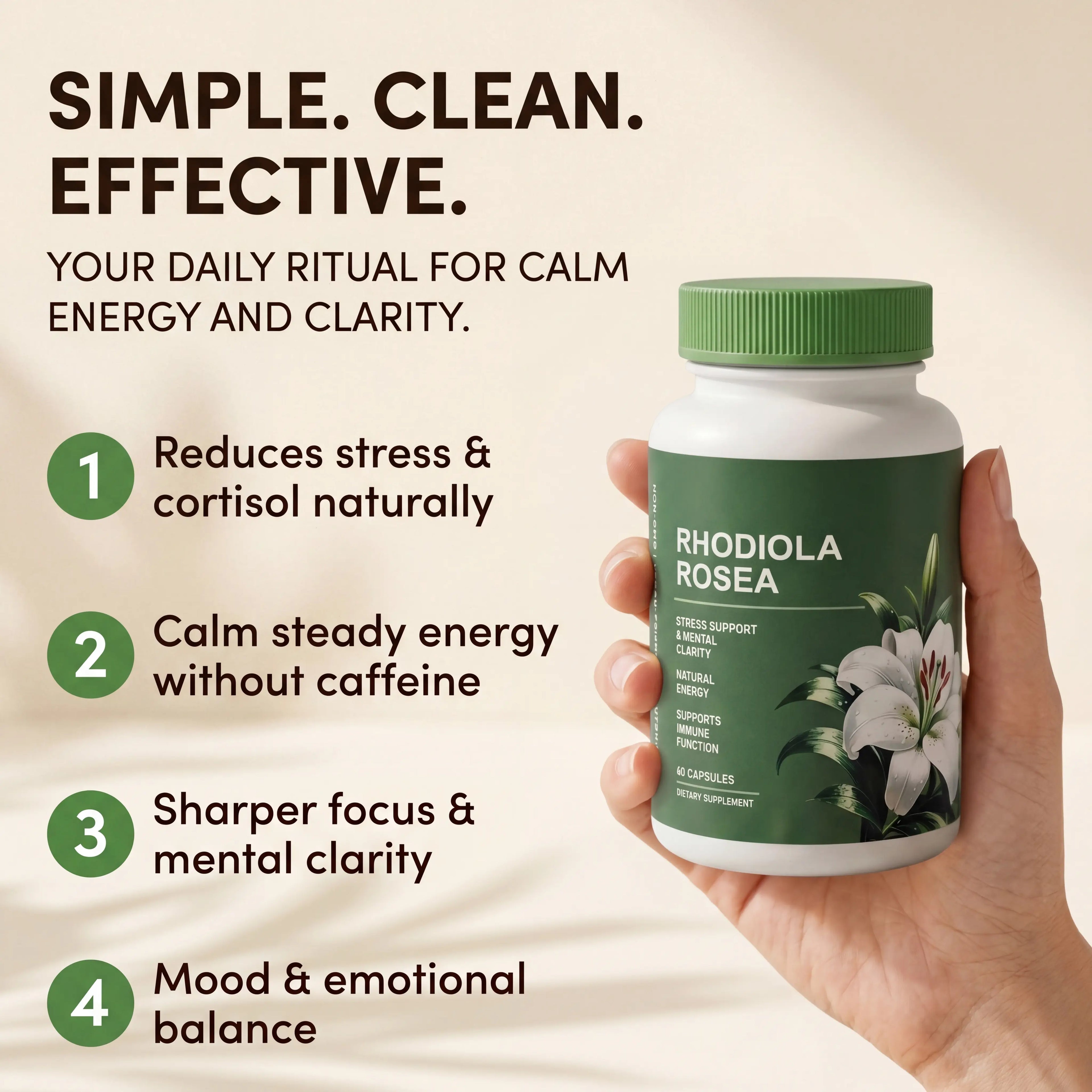 Welloriva Rhodiola Rosea 500mg